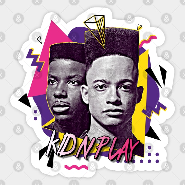 Kid N Play Retro 90s Graphic FanArt Sticker by darklordpug